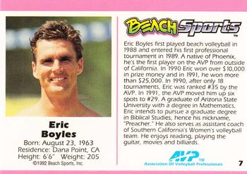 1992 Beach Sports #7 Eric Boyles Back